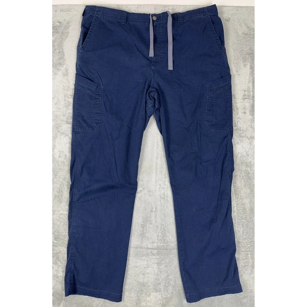 Carhartt Scrubs C54108T Men's XXL TALL Ripstop 8-Pocket Pants Uniform Navy Blue